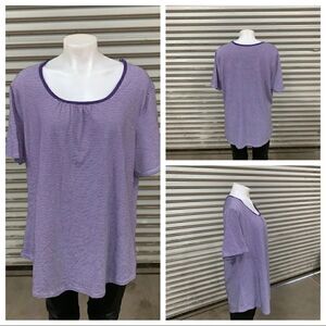 🛍️JMS purple and white stripped t shirt